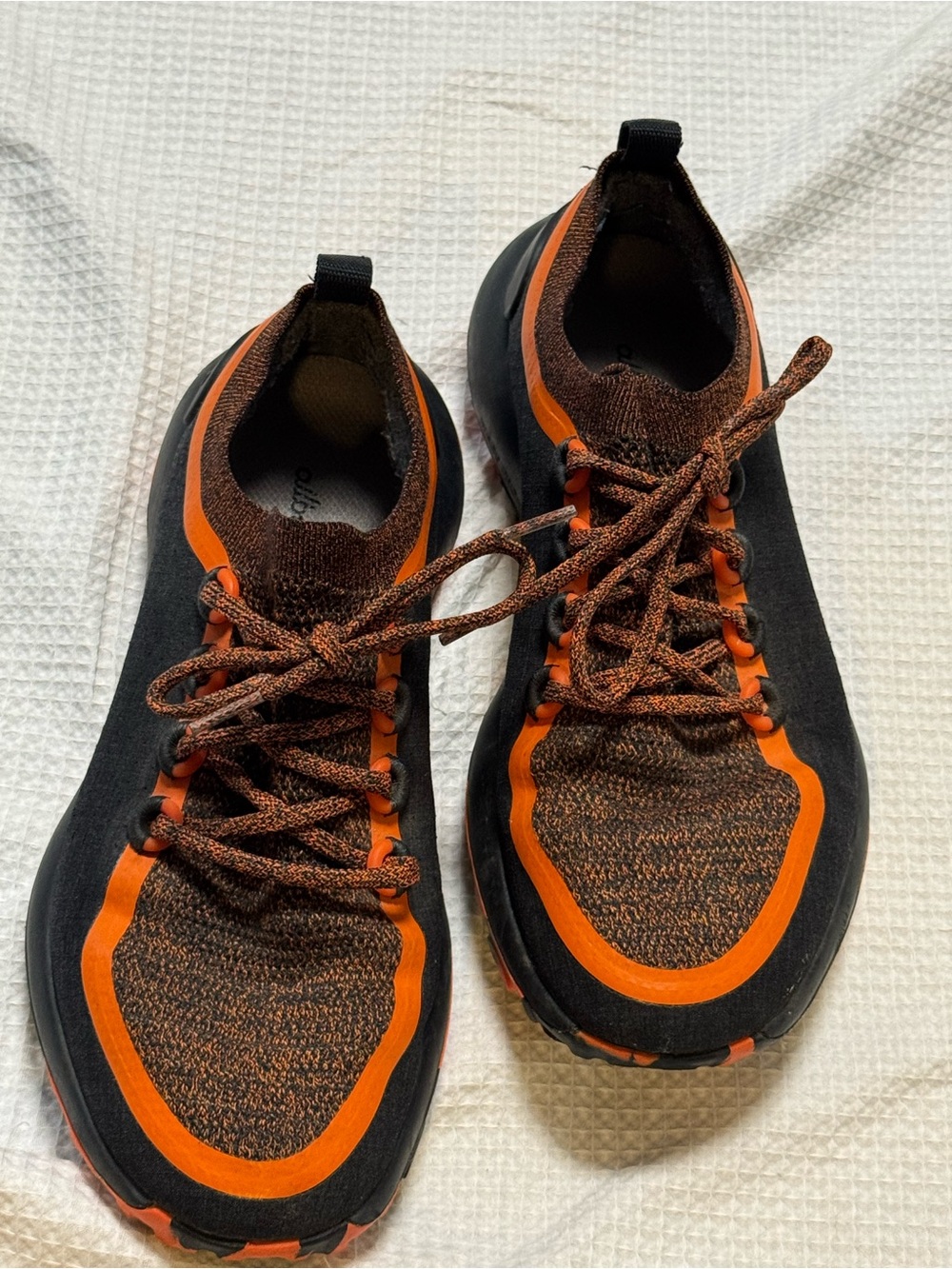 All birds Athletic Slip-On Sneakers in Black & Orange
